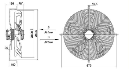 axial fan drawing