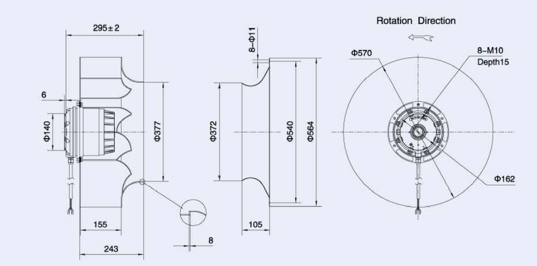 centrifugal fan drawing