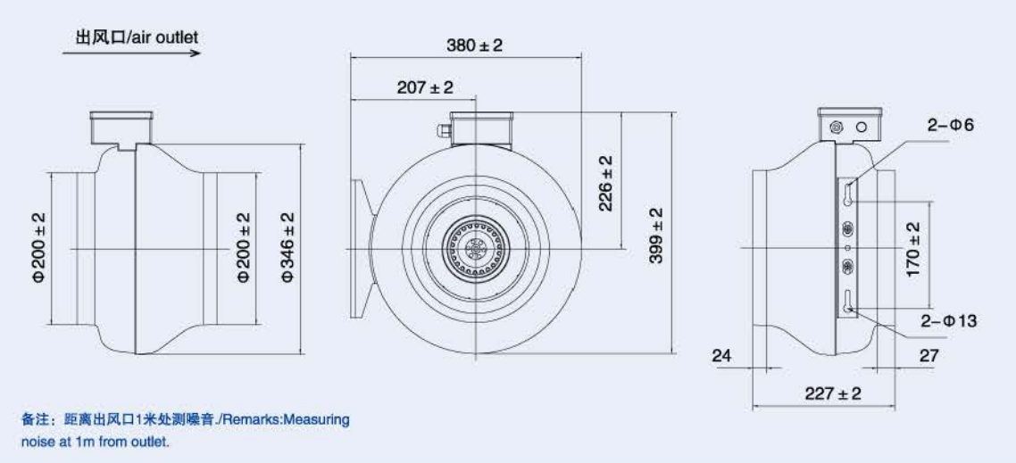 AC duct fan custom