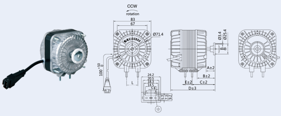 Shade pole motor