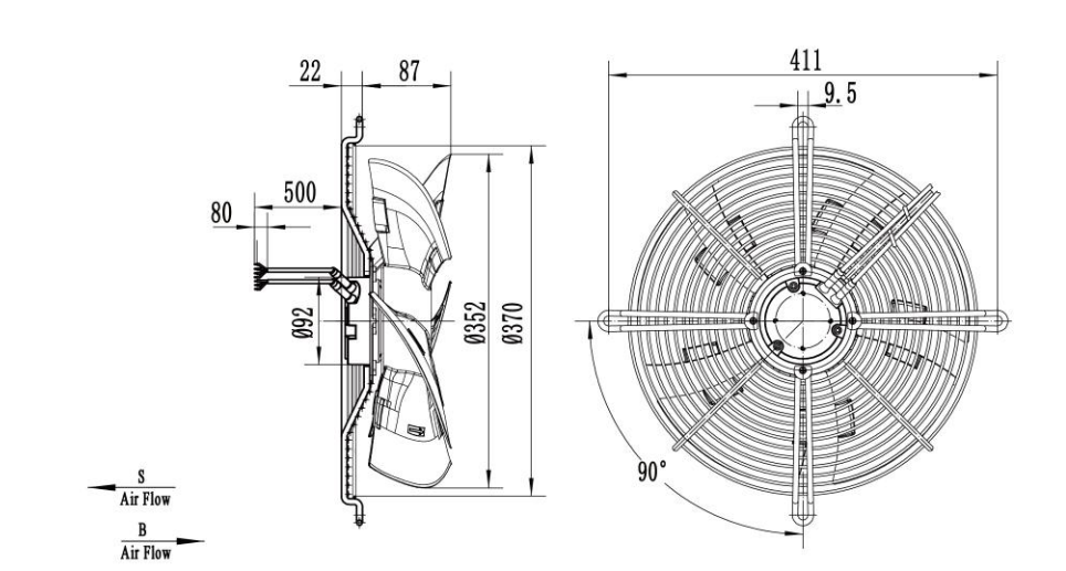 plastic axial fan