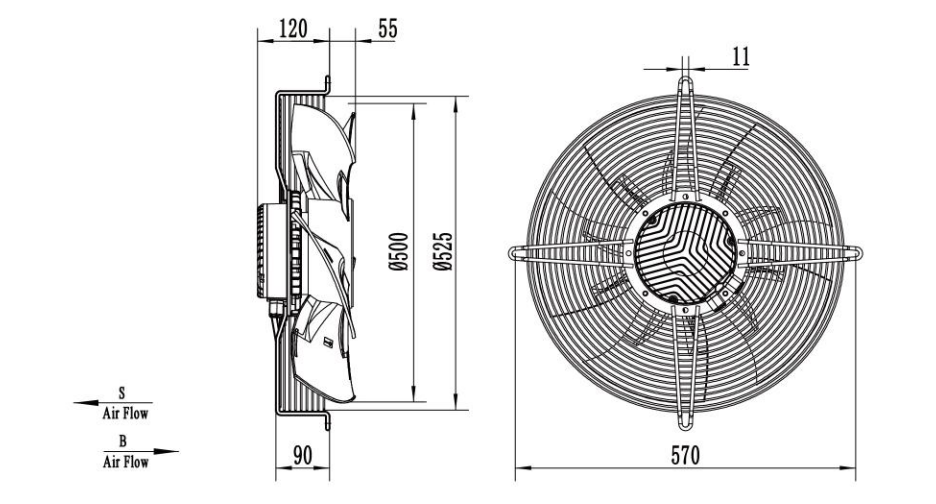 axial fan drawing