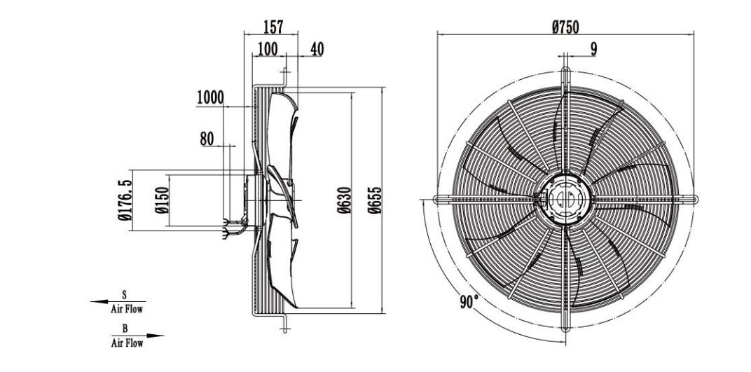 axial fan drawing