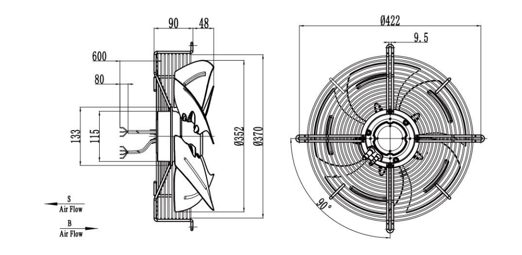 axial fan drawing