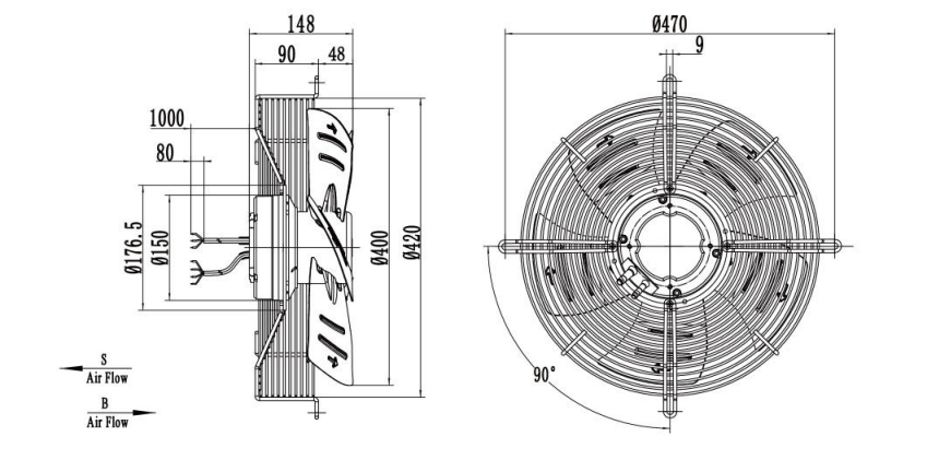 axial fan drawing