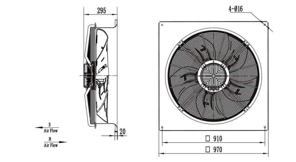 axial fan drawing