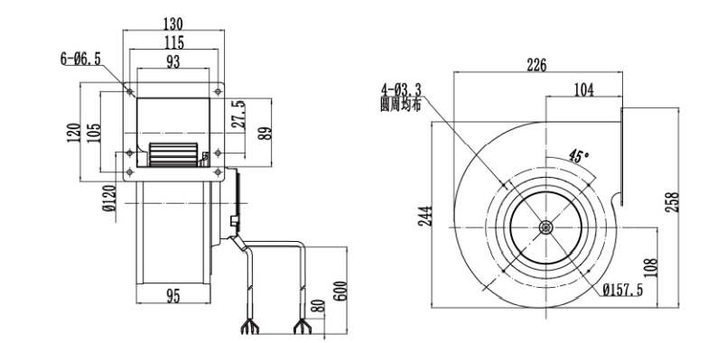 housing centrifugal fan