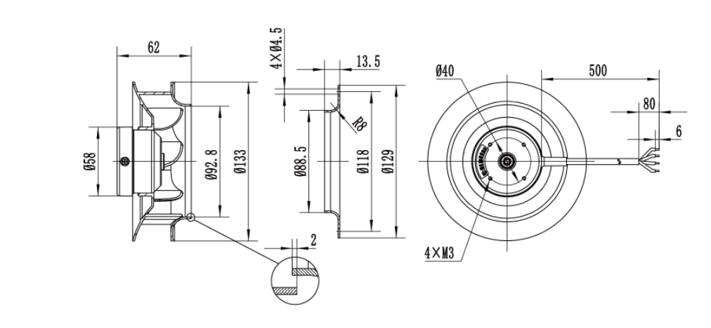 backward centrifugal fan