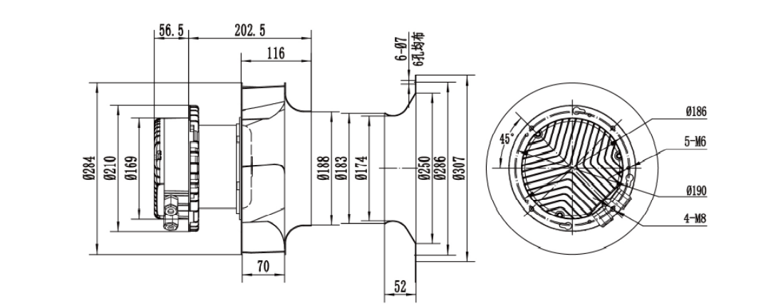 centrifugal fan drawing