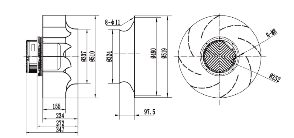 backward centrifugal fan