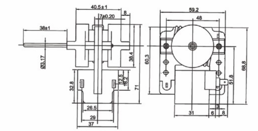 shade pole motors for freeze