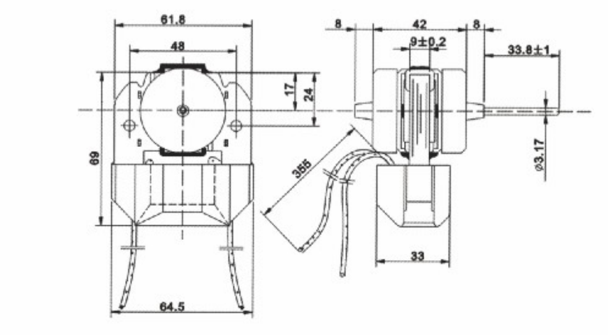 shaded pole motor for refrigerator