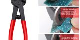 带切割轮的瓷砖玻璃马赛克钳 8126A-O |高效切割工具|用于瓷砖玻璃马赛克