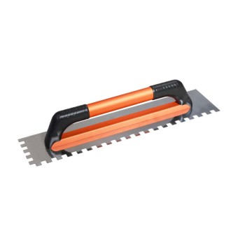 Stainless Steel 12mm Square Tooth Extended 480mm Notched Trowel TDM-A41105 | Efficient and Even Application