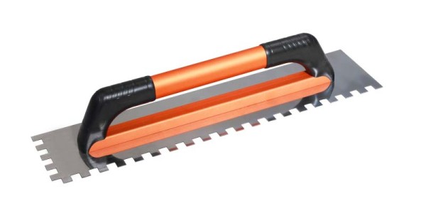 Stainless Steel 12mm Square Tooth Extended 480mm Notched Trowel TDM-A41105 | Efficient and Even Application