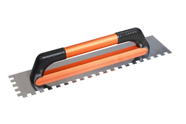 Stainless Steel 12mm Square Tooth Extended 480mm Notched Trowel TDM-A41105 | Efficient and Even Application