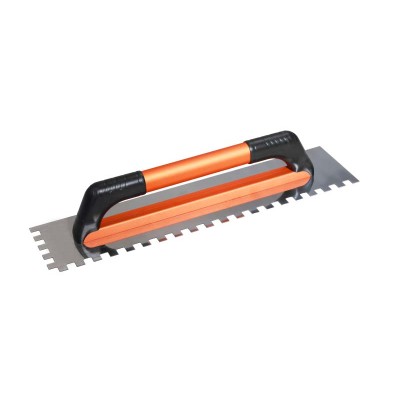 Stainless Steel 12mm Square Tooth Extended 480mm Notched Trowel TDM-A41105 | Efficient and Even Application