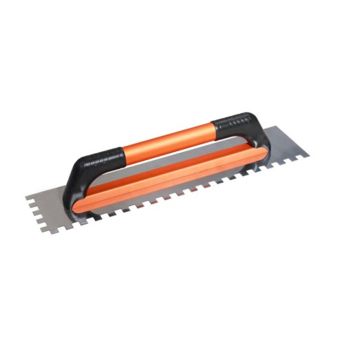 Stainless Steel 12mm Square Tooth Extended 480mm Notched Trowel TDM-A41105 | Efficient and Even Application