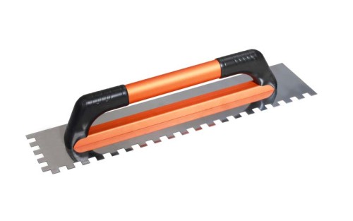 Stainless Steel 12mm Square Tooth Extended 480mm Notched Trowel TDM-A41105 | Efficient and Even Application