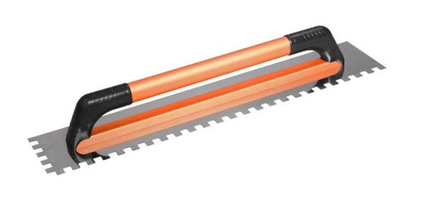 Stainless Steel 12mm Square Tooth Extended 600mm Notched Trowel TDM-A41106 | Efficient and Even Application