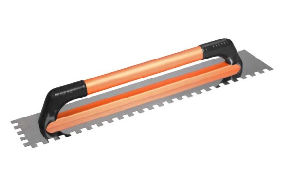Stainless Steel 12mm Square Tooth Extended 600mm Notched Trowel TDM-A41106 | Efficient and Even Application