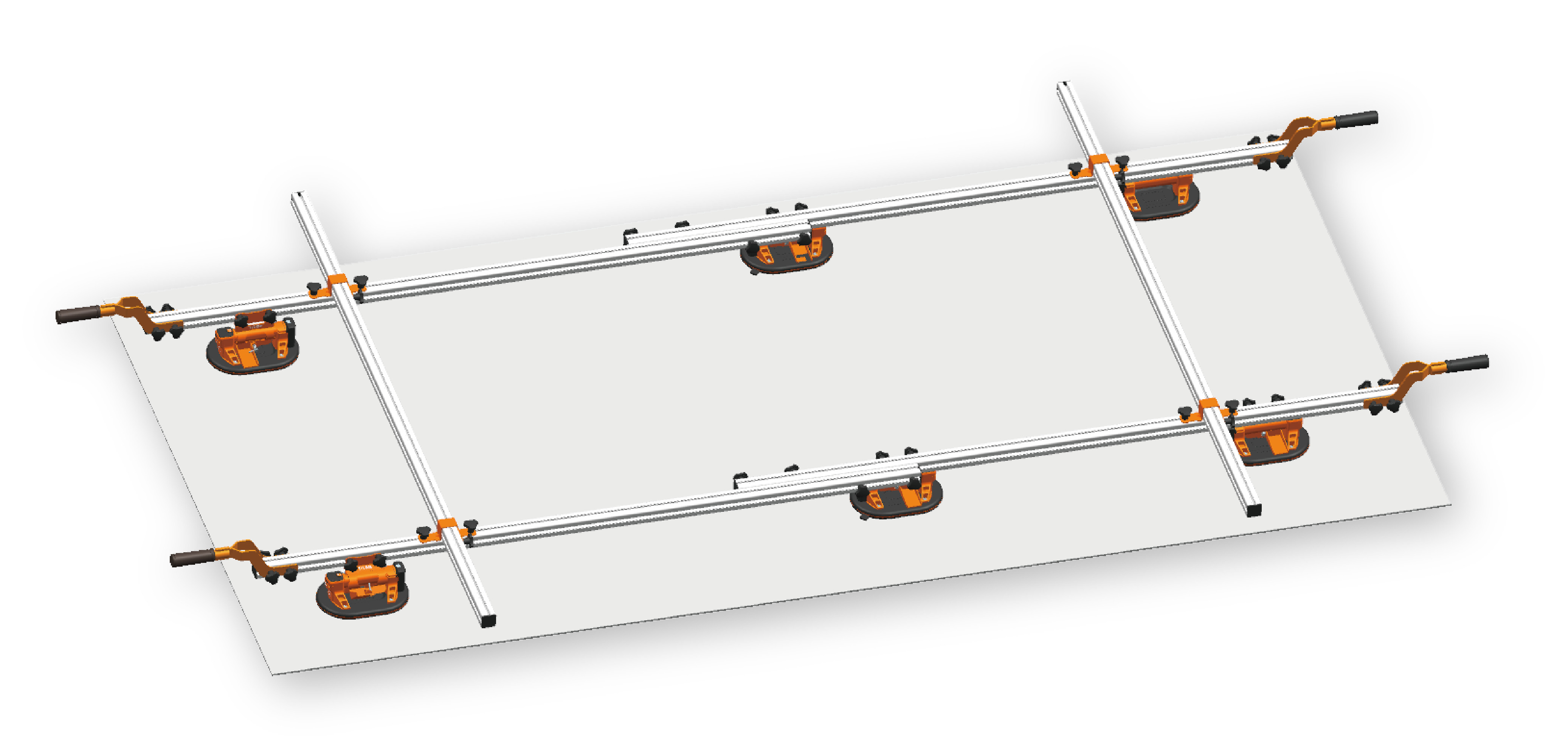 DB-CY-4 large-format slab handling system with electric suction cups