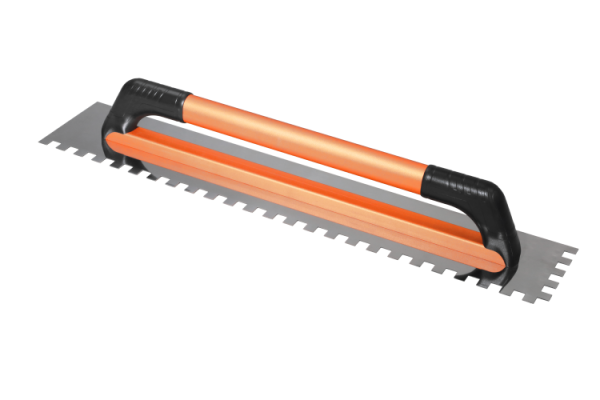Stainless Steel 12mm Square Tooth Extended 600mm Notched Trowel TDM-A41106 | Efficient and Even Application
