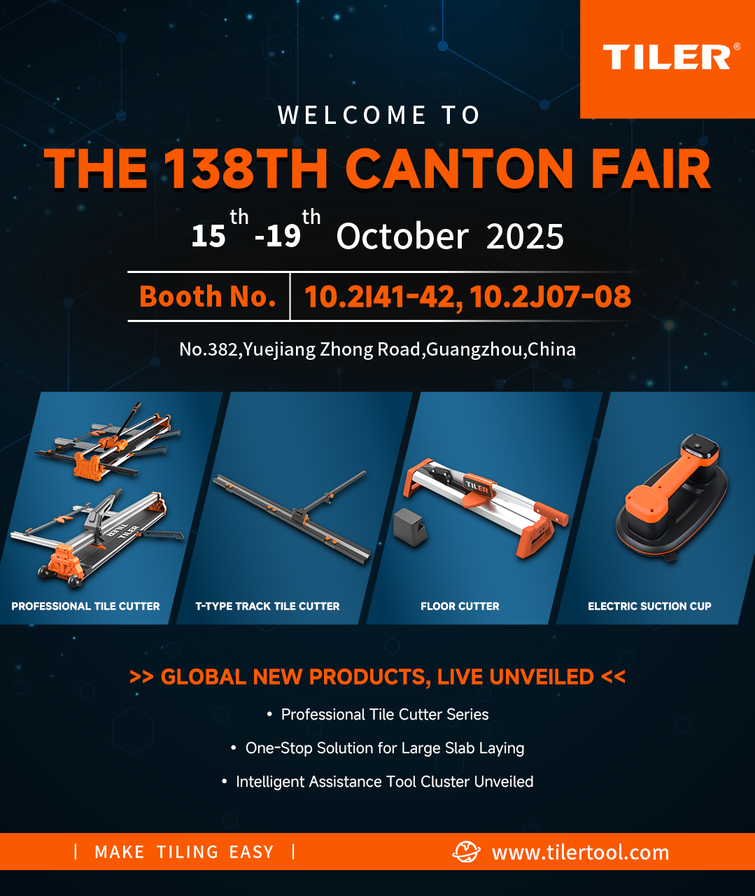 TILER Professional Series Debut: Advanced Tile Cutting Solutions at 138th Canton Fair
