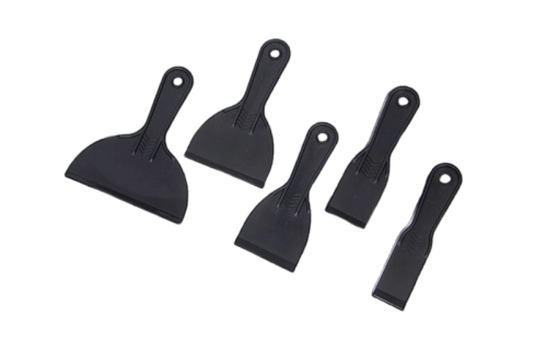 TBX-01 6-Piece Plastic Putty Knife Set - Non-Scratch Scraper Tools for Sensitive Surfaces (1.5" to 6")  OEM, ODM, Wholesale Option