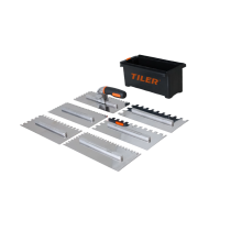 TDM-02 Professional 6-in-1 Notched Trowel Set with Detachable Handle and Storage Box for Tile Adhesive Application Wholesale & Distributor Partnerships