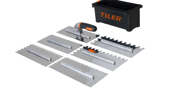 TDM-02 Professional 6-in-1 Notched Trowel Set with Detachable Handle and Storage Box for Tile Adhesive Application Wholesale & Distributor Partnerships