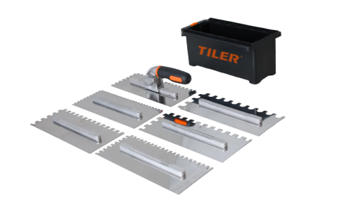 TDM-02 Professional 6-in-1 Notched Trowel Set with Detachable Handle and Storage Box for Tile Adhesive Application Wholesale & Distributor Partnerships