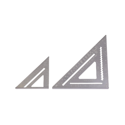 TCL-8122 三角尺 7 英寸和 12 英寸铝合金直角尺 - 木工和布局测量的理想工具 | 为分销商和批发商提供 OEM、ODM 服务