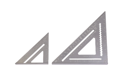 TCL-8122 Triangular Ruler 7" & 12" Aluminium Alloy Right Angle Ruler - Ideal for Woodworking and Layout Measuring Tools | OEM, ODM Services for Distributors and Wholesalers