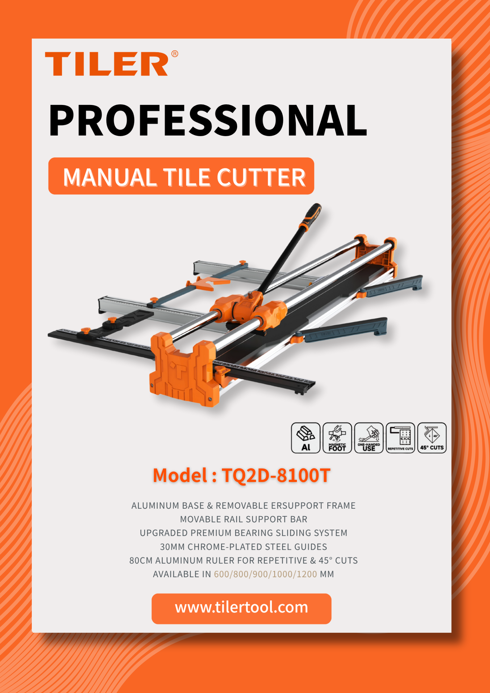 NEW ARRIVAL | TQ2D-8100T Professional Manual Tile Cutter