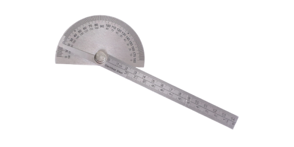 专业级 TCL-8122-V 金属量角器 180 度圆头角度测量仪 - 适用于木工的 100mm 摆臂完美工具 | 为经销商提供批发和 OEM/ODM 服务