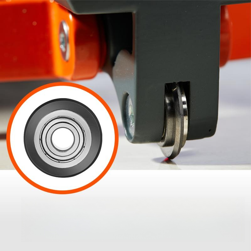 Diagram of a manual tile cutter wheel