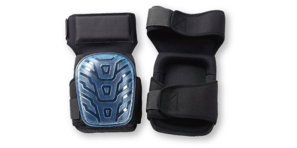 TILER Knee Pads 8129C-5B | Replaceable Rubber Straps & Flexible PVC Shell | Anti-slip Work Knee Protection for Tiling, Flooring & Construction