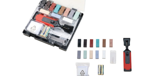 TILER 8512-02 Tile Repairing Tool Set | 11 Colour Wax Blocks with Melting Tool | Repairs Chips, Scratches & Gouges | Wholesale, OEM Available