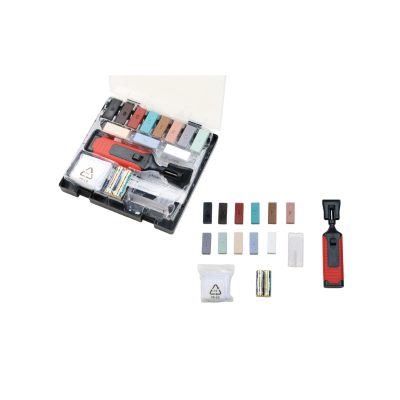 TILER 8512-02 Tile Repairing Tool Set | 11 Colour Wax Blocks with Melting Tool | Repairs Chips, Scratches & Gouges | Wholesale, OEM Available