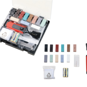 TILER 8512-02 Tile Repairing Tool Set | 11 Colour Wax Blocks with Melting Tool | Repairs Chips, Scratches & Gouges | Wholesale, OEM Available