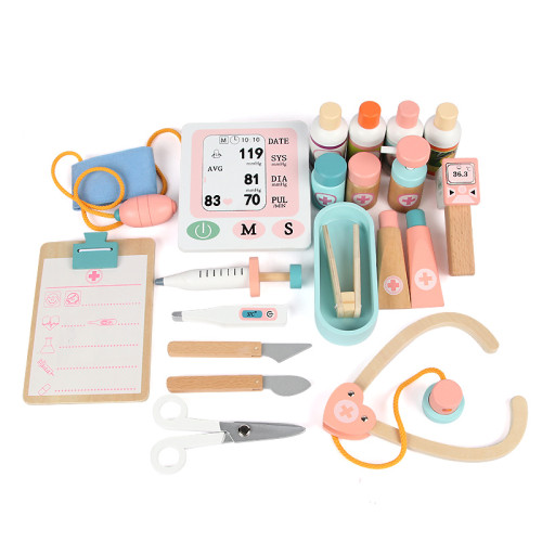 Combine Hospital，Helps children to overcome the fear of seeing a doctor，Prescription, Blood pressure measurement,simulate medical treatment,Role playing,OEM, ODM,26 accessories,Family games, Christmas Birthday Gift for Kids Girls 3 4 5 6 7 Years Old