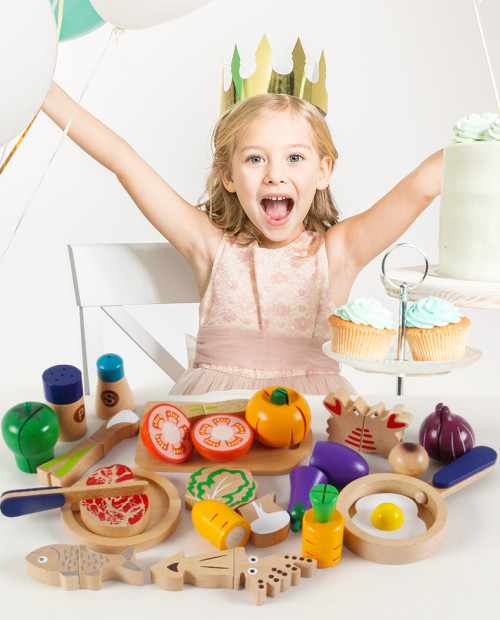 Food set,Family games,Interactive games,Fruit, Improve operational ability,Christmas Birthday Gift for Kids Girls 3 4 5 6 7 Years Old