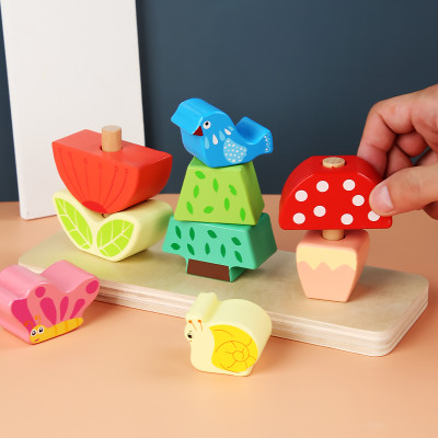 Animal Matching Block ,Construciton，Education,Christmas Birthday Gift for Kids Girls 3 4 5 Years Old