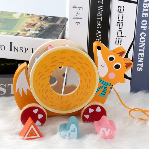 Ox Drag Train ,Blocks，Construciton，Education，Rolling,Christmas Birthday Gift for Kids Girls 3 4 5 Years Old