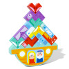 Tetris Block,  Stacking Toys， Noah's Ark，Animals，Boat，Balance Stacking，Games， Educational  Toy，Gifts for kids 2-3-4-5-6-7