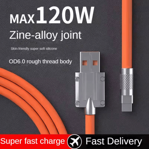 charging cable Fast charging 120w silicone liquid data cable OED/ODM also