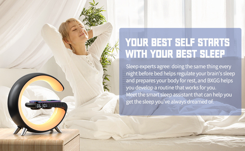 Multifunction wireless charger speaker light scene 1