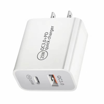 Mini hot sale new gift mobile phone charger 25W fast charging head PD+QC charging head OED/ODM also
