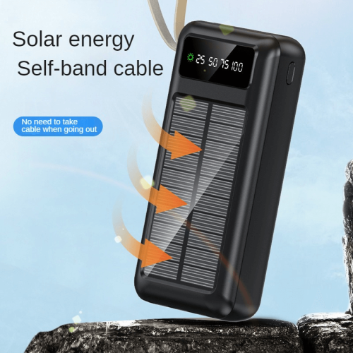 30000 mA solar power charger mobile power supply with its own cable for OED/ODM also